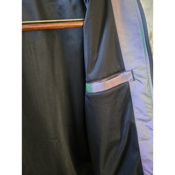 Vintage Surf Style Jacket Mens Sz L Iridescent Purple Y2K Retro Full Zip Bomber - Picture 12 of 14